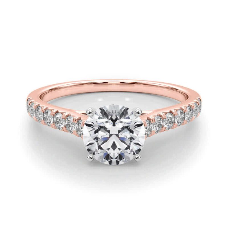2 Carat Round Lab Grown Diamond Engagement Ring