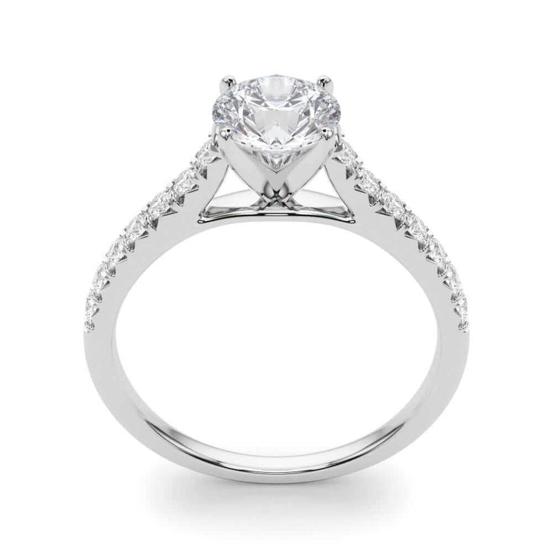 2 Carat Round Lab Grown Diamond Engagement Ring