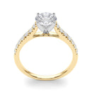 JewelMore 2 Carat Round Lab Grown Diamond Engagement Ring for Women | 14K Gold | 1.70 Carat Center stone | F-G Color, VS-SI Clarity | Beautiful Collection | 30 Day Free Return