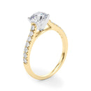 JewelMore 2 Carat Round Lab Grown Diamond Engagement Ring for Women | 14K Gold | 1.70 Carat Center stone | F-G Color, VS-SI Clarity | Beautiful Collection | 30 Day Free Return