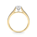 2 Carat Round & Marquise Lab Grown Diamond Engagement Ring for Women