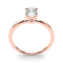 JewelMore 1 Carat to 3 Carat Solitaire Oval Lab Grown Diamond Graduated Engagement Ring for Women | 14K Gold | F-G Color, VS-SI Clarity | Beautiful Set | 30 Day Free Return