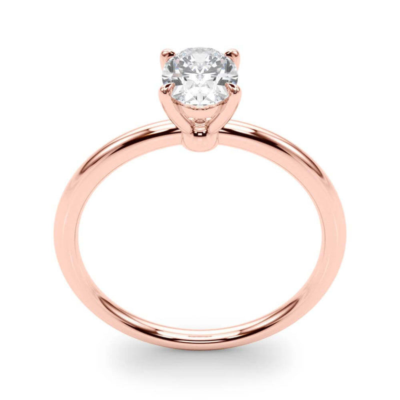 JewelMore 1 Carat to 3 Carat Solitaire Oval Lab Grown Diamond Graduated Engagement Ring for Women | 14K Gold | F-G Color, VS-SI Clarity | Beautiful Set | 30 Day Free Return