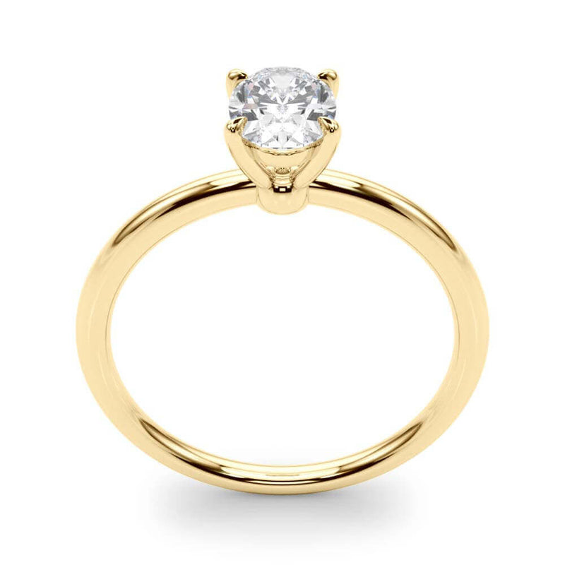 JewelMore 1 Carat to 3 Carat Solitaire Oval Lab Grown Diamond Graduated Engagement Ring for Women | 14K Gold | F-G Color, VS-SI Clarity | Beautiful Set | 30 Day Free Return