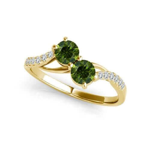 I Love Us™  Two-Stone Ring 1/2ct tw Diamonds 14K White Gold  "My Best friend is My true love™", Two Stone Ring, JewelMORE.com  - JewelMORE.com