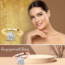 JewelMore 1 Carat to 3 Carat Oval Lab Grown Diamond Graduated Engagement Ring for Women | 14K Gold | F-G Color, VS-SI Clarity | Fair Collection | 30 Day Free Return