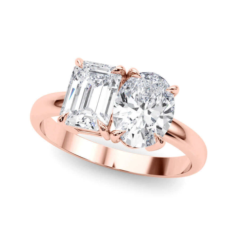 2.25 Carat Oval and Emerald Cut Lab Grown Diamond