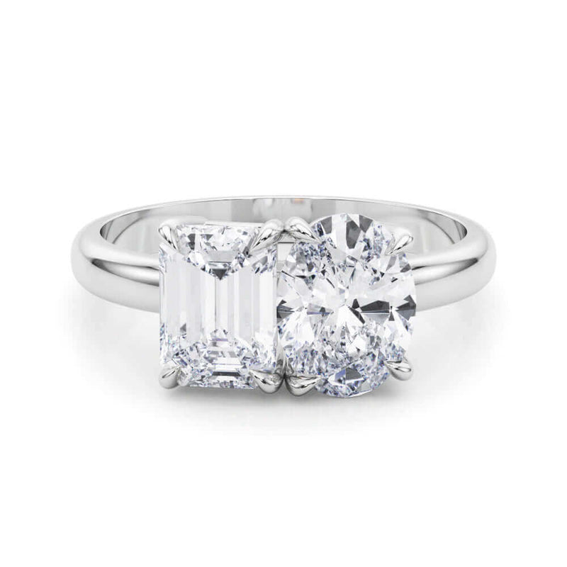 2.25 Carat Oval and Emerald Cut Lab Grown Diamond