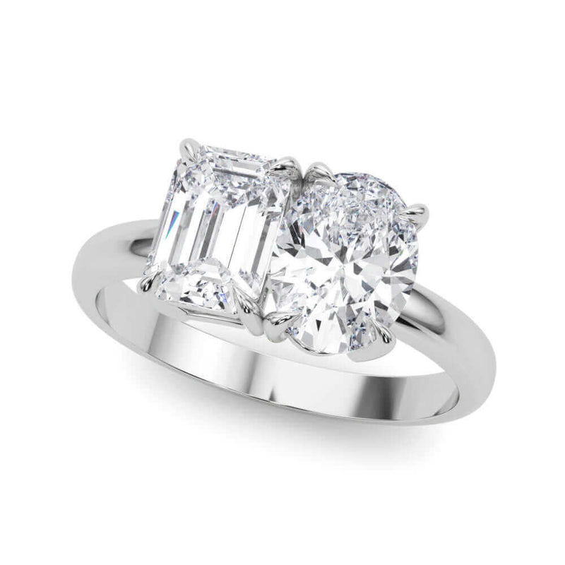2.25 Carat Oval and Emerald Cut Lab Grown Diamond