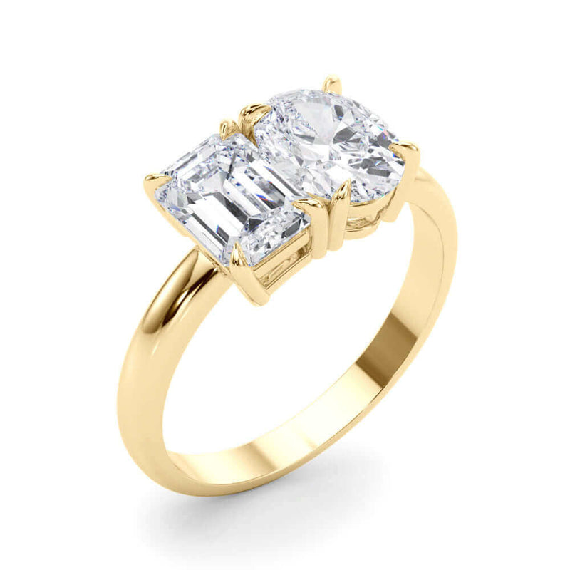 2.25 Carat Oval and Emerald Cut Lab Grown Diamond