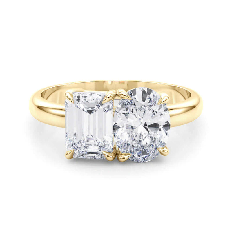 2.25 Carat Oval and Emerald Cut Lab Grown Diamond