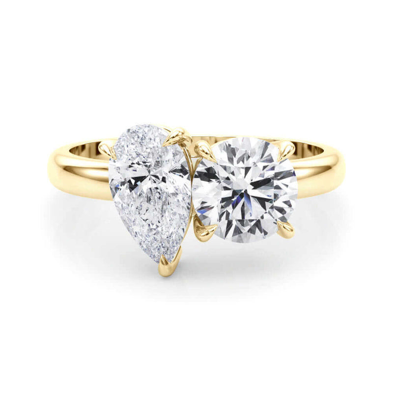 2 Carat Round and Pear Shape Lab Grown Diamond
