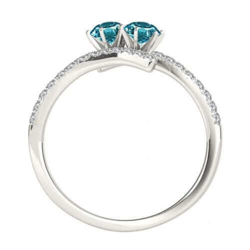 I Love Us™  Two-Stone Ring 3/4ct ct tw Diamonds 14K White Gold  "My Best friend is My true love™", RINGS, JewelMORE.com  - JewelMORE.com
