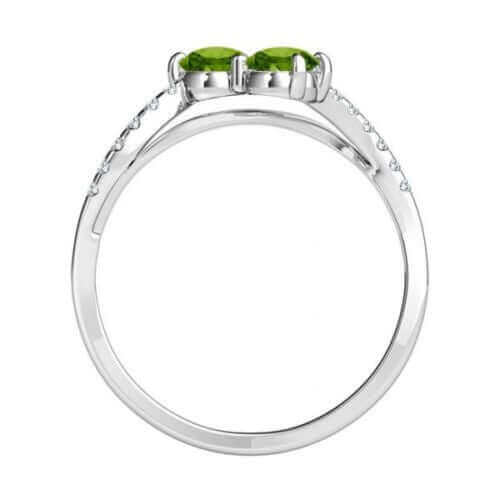 I Love Us™  Two-Stone Ring 1/2ct tw Diamonds 14K White Gold  "My Best friend is My true love™", Two Stone Ring, JewelMORE.com  - JewelMORE.com