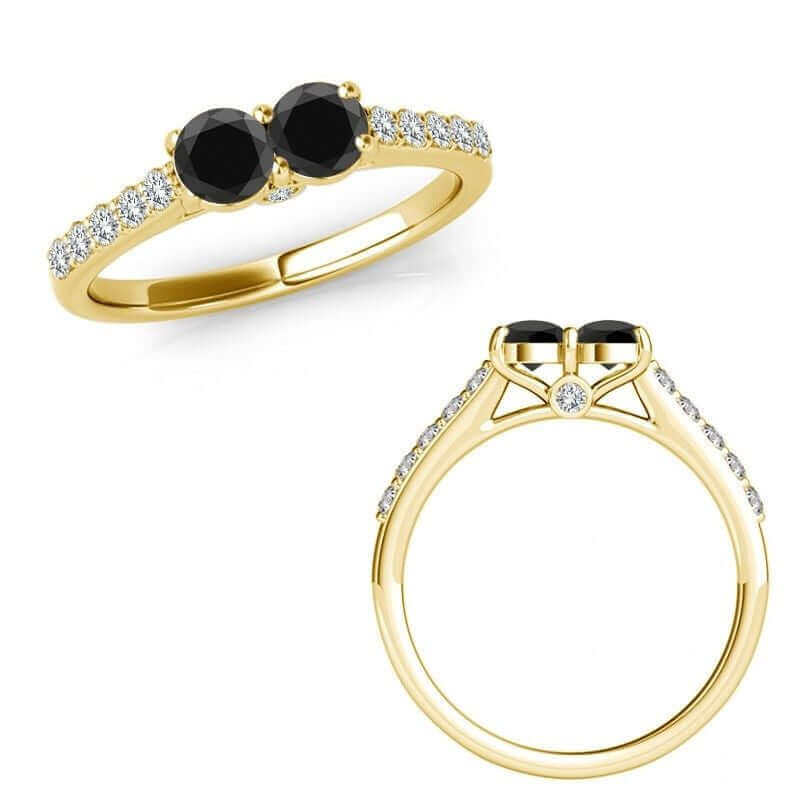 I Love Us™  Two-Stone Ring 3/4 ct tw Diamonds 14K White Gold  "My Best friend is My true love™", Two Stone Ring, JewelMORE.com  - JewelMORE.com