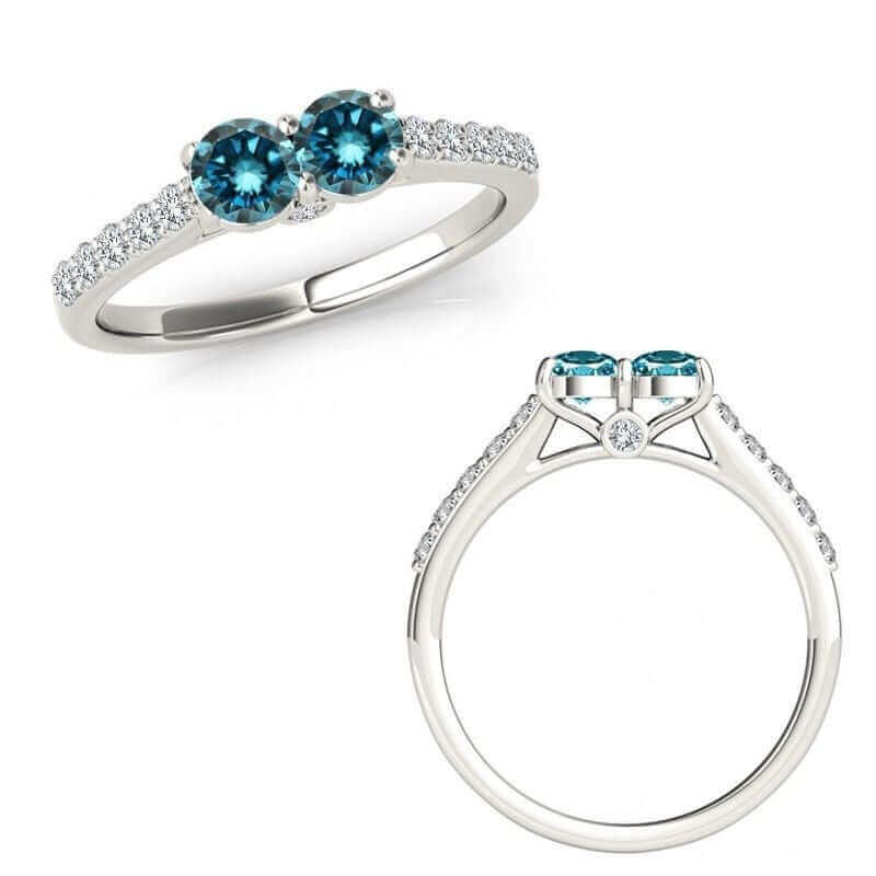 I Love Us Two-Stone Ring