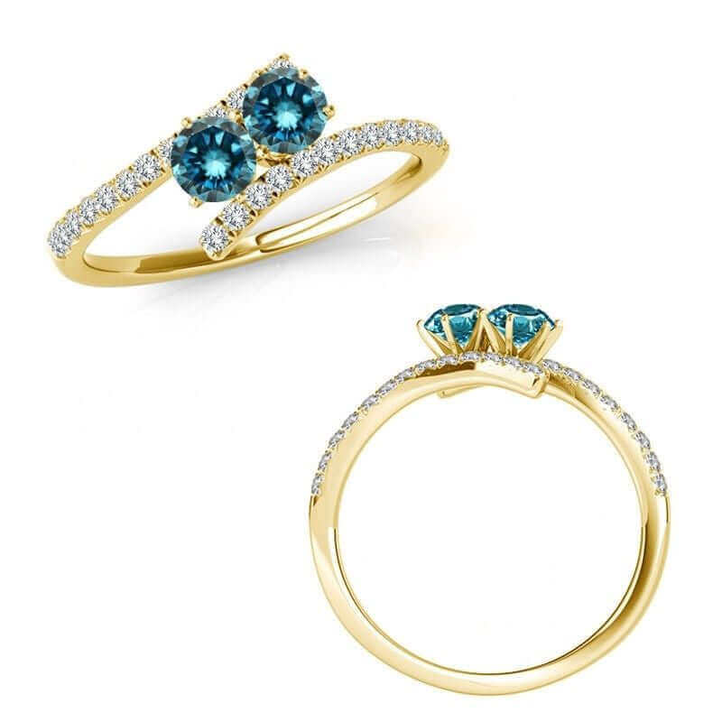 I Love Us™  Two-Stone Ring 3/4ct ct tw Diamonds 14K White Gold  "My Best friend is My true love™", RINGS, JewelMORE.com  - JewelMORE.com