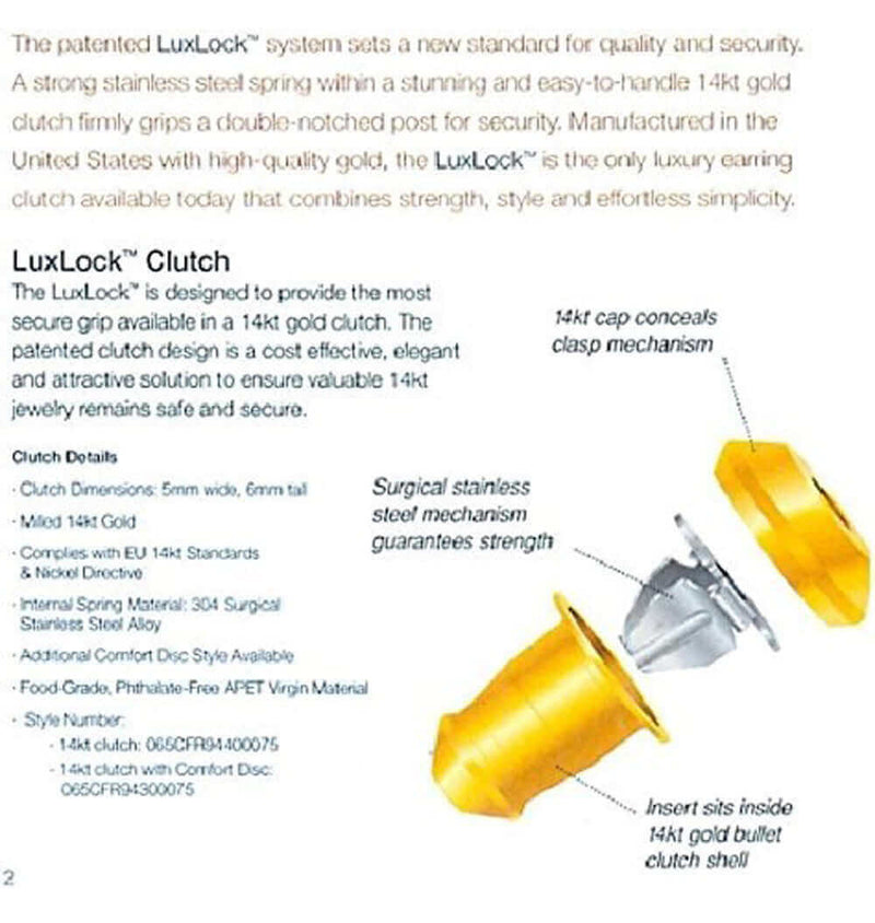 World's most secure Patented Replacement Earring Back