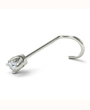 14K White Gold Nose Ring 