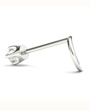 14K White Gold Nose Ring 