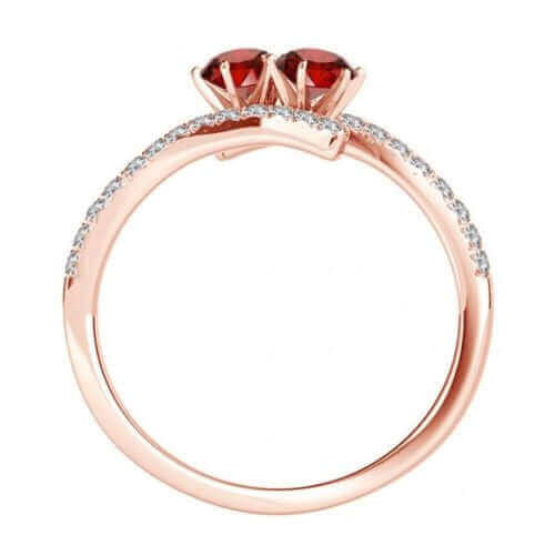 I Love Us™  Two-Stone Ring 3/4ct ct tw Diamonds 14K White Gold  "My Best friend is My true love™", RINGS, JewelMORE.com  - JewelMORE.com