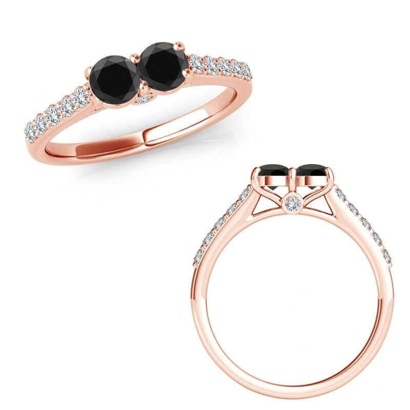 I Love Us™  Two-Stone Ring 3/4 ct tw Diamonds 14K White Gold  "My Best friend is My true love™", Two Stone Ring, JewelMORE.com  - JewelMORE.com