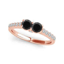 I Love Us™  Two-Stone Ring 1 ct tw Diamonds 14K White Gold  "My Best friend is My true love™", Two Stone RINGS, JewelMORE.com  - JewelMORE.com