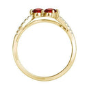 I Love Us™  Two-Stone Ring 1/2ct tw Diamonds 14K White Gold  "My Best friend is My true love™", Two Stone Ring, JewelMORE.com  - JewelMORE.com