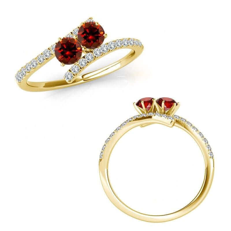 I Love Us™  Two-Stone Ring 3/4ct ct tw Diamonds 14K White Gold  "My Best friend is My true love™", RINGS, JewelMORE.com  - JewelMORE.com