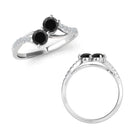 I Love Us™  Two-Stone Ring 1/3 ct tw Diamonds 14K White Gold  "My Best friend is My true love™", RINGS, JewelMORE.com  - JewelMORE.com