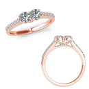 I Love Us Two-Stone Ring