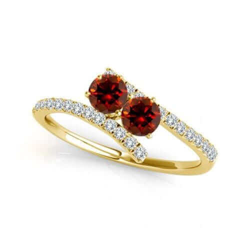 I Love Us™  Two-Stone Ring 3/4ct ct tw Diamonds 14K White Gold  "My Best friend is My true love™", RINGS, JewelMORE.com  - JewelMORE.com