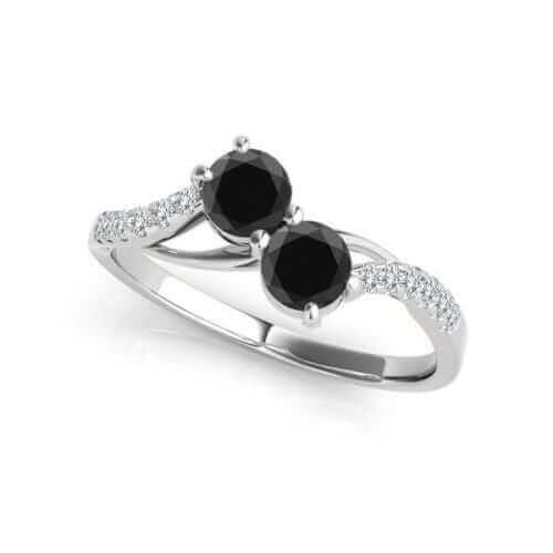 I Love Us™  Two-Stone Ring 1/2ct tw Diamonds 14K White Gold  "My Best friend is My true love™", Two Stone Ring, JewelMORE.com  - JewelMORE.com