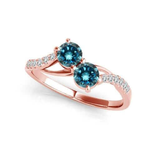 I Love Us™  Two-Stone Ring 1/2ct tw Diamonds 14K White Gold  "My Best friend is My true love™", Two Stone Ring, JewelMORE.com  - JewelMORE.com
