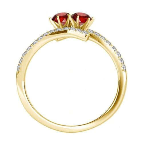 I Love Us™  Two-Stone Ring 3/4ct ct tw Diamonds 14K White Gold  "My Best friend is My true love™", RINGS, JewelMORE.com  - JewelMORE.com