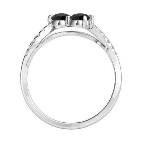 I Love Us™  Two-Stone Ring 1/2ct tw Diamonds 14K White Gold  "My Best friend is My true love™", Two Stone Ring, JewelMORE.com  - JewelMORE.com
