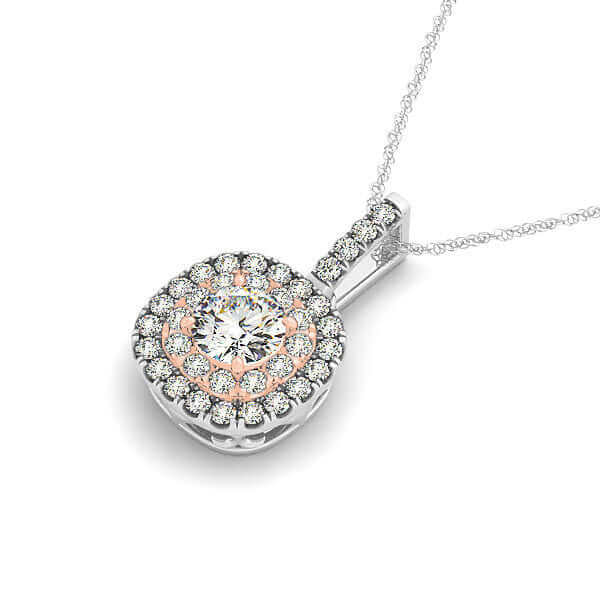 Diamond Double Halo Pendant