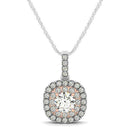 Diamond Double Halo Pendant