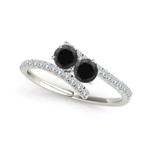 I Love Us™  Two-Stone Ring 3/4ct ct tw Diamonds 14K White Gold  "My Best friend is My true love™", RINGS, JewelMORE.com  - JewelMORE.com