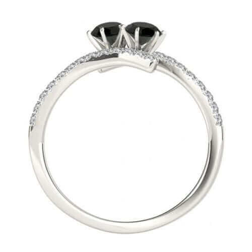 I Love Us™  Two-Stone Ring 3/4ct ct tw Diamonds 14K White Gold  "My Best friend is My true love™", RINGS, JewelMORE.com  - JewelMORE.com