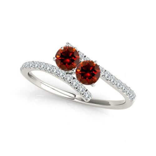 I Love Us™  Two-Stone Ring 3/4ct ct tw Diamonds 14K White Gold  "My Best friend is My true love™", RINGS, JewelMORE.com  - JewelMORE.com