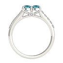 I Love Us™  Two-Stone Ring 1 ct tw Diamonds 14K White Gold  "My Best friend is My true love™", Two Stone RINGS, JewelMORE.com  - JewelMORE.com