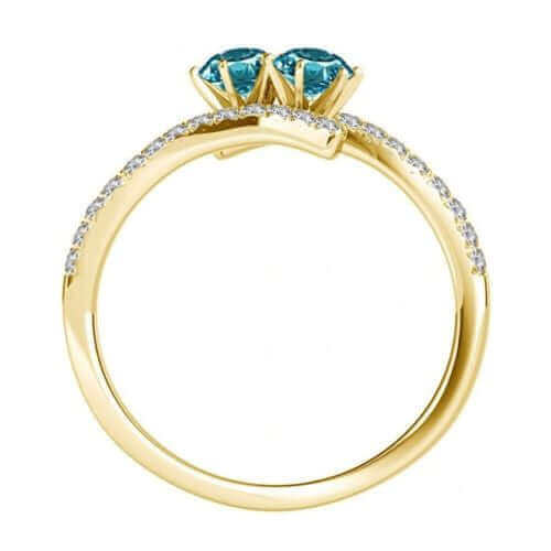 I Love Us™  Two-Stone Ring 3/4ct ct tw Diamonds 14K White Gold  "My Best friend is My true love™", RINGS, JewelMORE.com  - JewelMORE.com