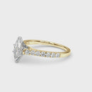 2 Carat Round & Marquise Lab Grown Diamond Engagement Ring for Women