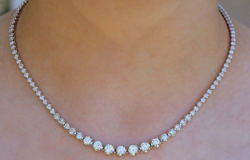 Graduate Diamond Tennis Necklace