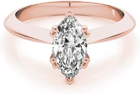 Real Marquise Cut White Diamond