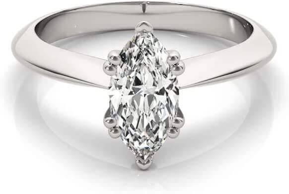Real Marquise Cut White Diamond