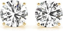JewelMore LAB-GROWN Diamond 14K Round Cut Diamond Earrings for Women | 4 Prong Push Back Ultra Premium Collection | 1 cttw to 8 cttw Ring H-I Color, VS1-VS2 Clarity