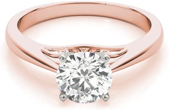 0.5-1 Carat Certified Round Solitaire Ring 