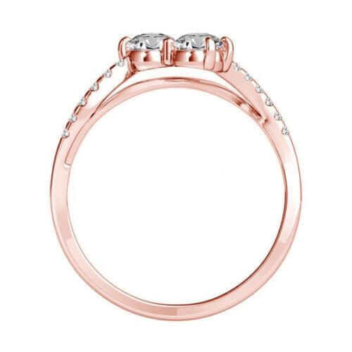 I Love Us™  Two-Stone Ring 3/4 ct tw Diamonds 14K White Gold  "My Best friend is My true love™", RINGS, JewelMORE.com  - JewelMORE.com